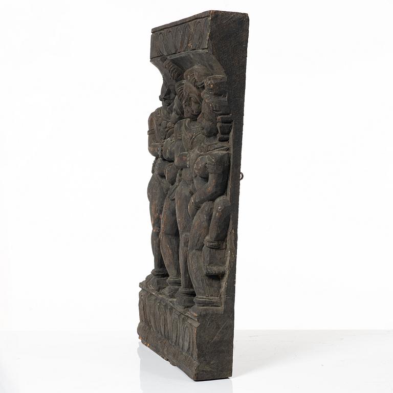 A Southeast Asian wooden panel, 20th century.