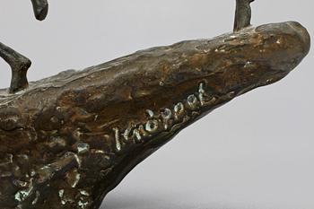 ARVID KNÖPPEL, skulptur, brons, Herman Bergman, sign.