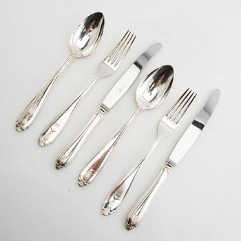 Bestick 36 dlr "Vasa" nysilver 1900-tal.