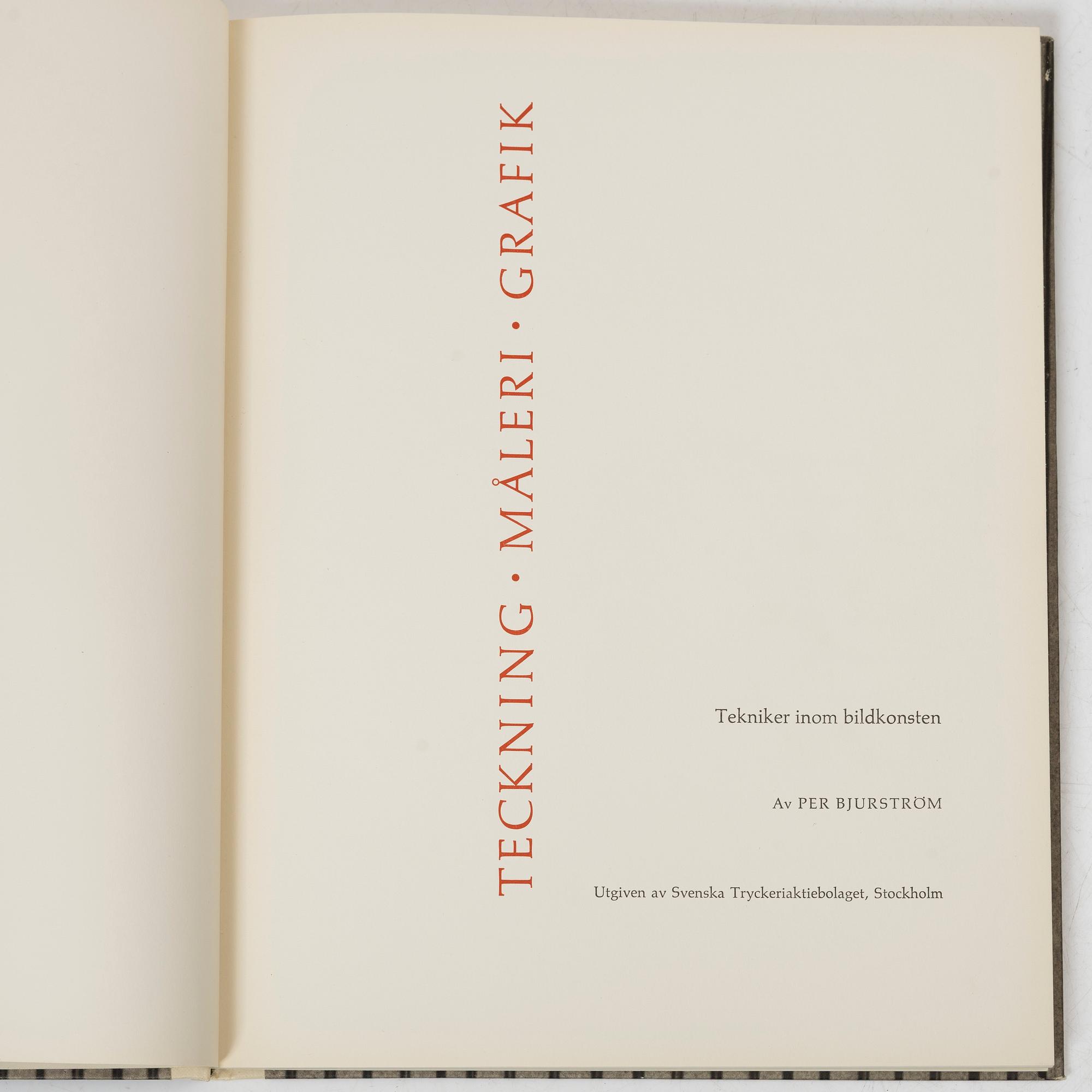 Olle Bærtling, Bok, Per Bjurströms "Tekniker i grafiken" med seriegrafi av Olle Baertling. Upplaga om 1000 ex.
