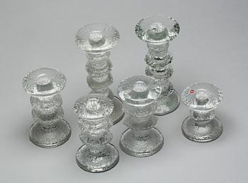 LJUSSTAKAR, 6 st, "Festivo", Timo Sarpaneva, Iittala.