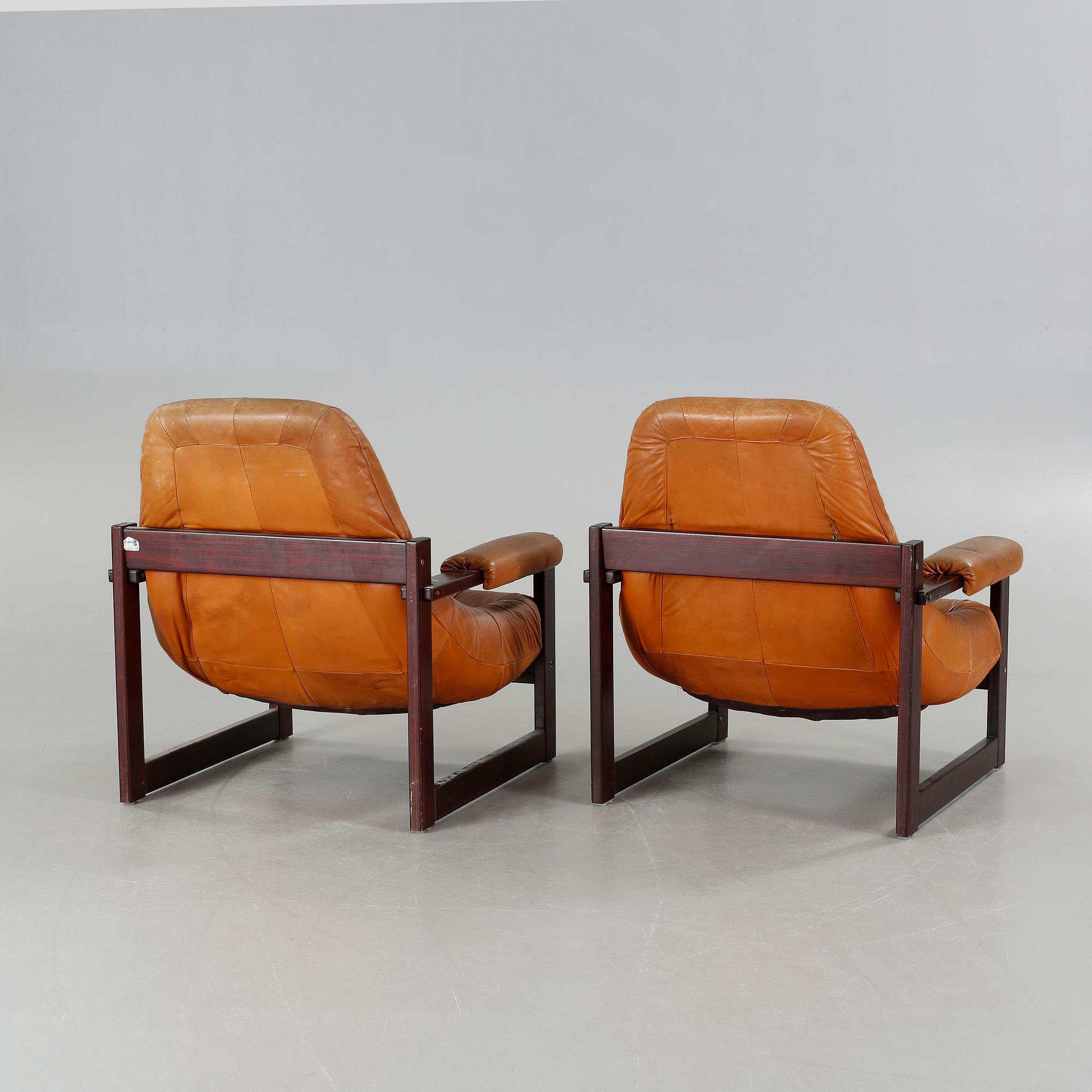 A pair of lounge chairs, 'MP 173', by Percival Lafer, MP Lafer, Brazil, purchased 1976.