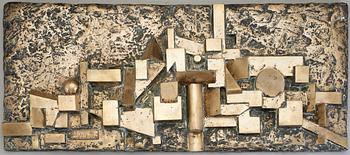 OKÄND KONSTNÄR, bronsrelief, 1960-tal.