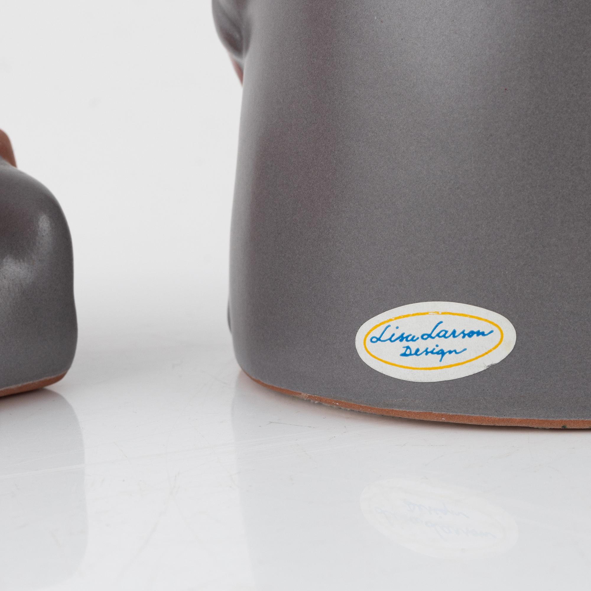 Lisa Larson, figuriner, 5 st, stengods, 1900-talets senare hälft.