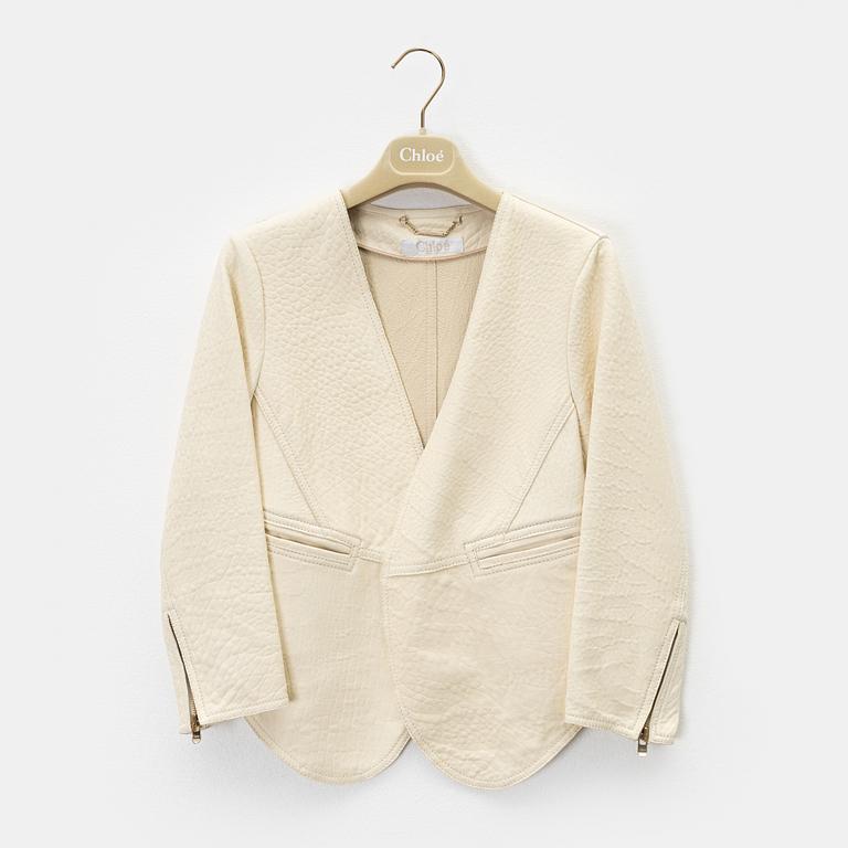 Chloé, a leather jacket, size 34.