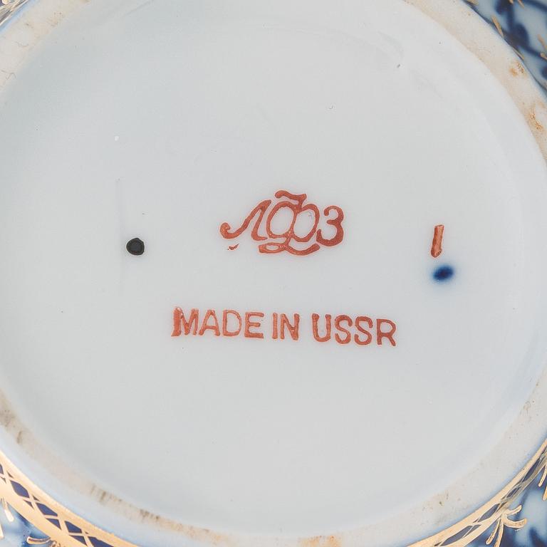 Teservis, 9 delar, "Cobalt Net", Lomonosov, Sovjetunionen.