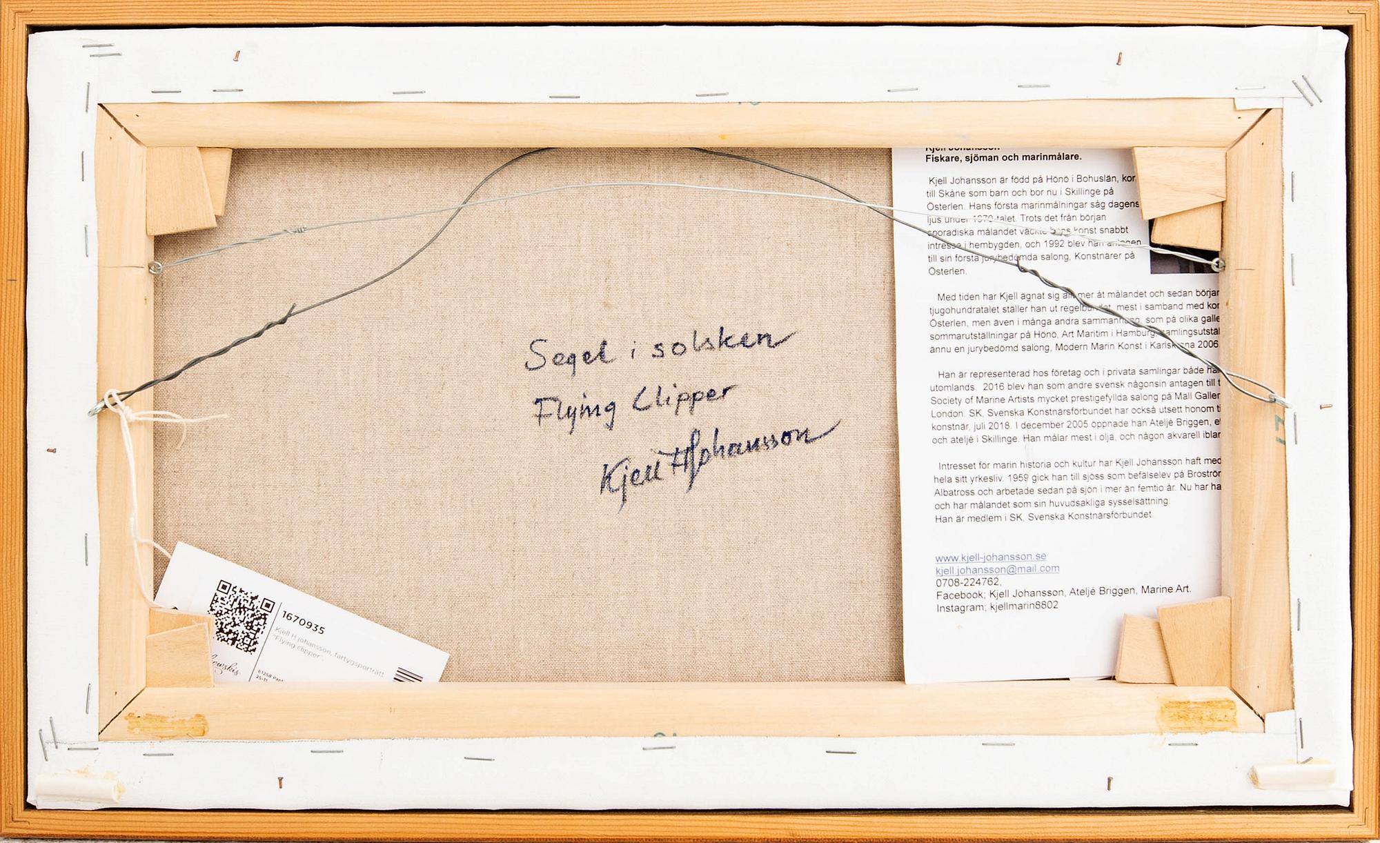 Kjell H Johansson, ship portrait "Flying clipper".