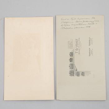 Tyska kungliga fotografier, 2 egenhändigt signerade, daterade 1899 och 1908.