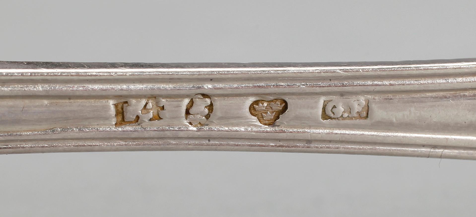 ALLIANSSKEDAR, 3 silver, Gustaf Folcker, Stockholm, 1841. Totalvikt ca 132 gram.