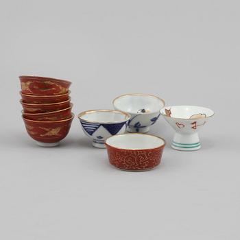 KOPPAR, 9 st, porslin, Japan, 1900-tal.
