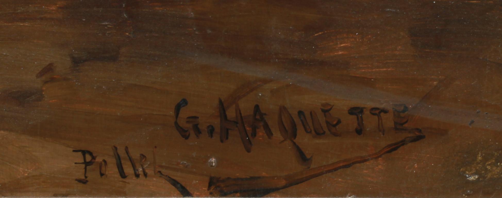 GEORGES HAQUETTE, tillskriven, olja på pannå. Sign.