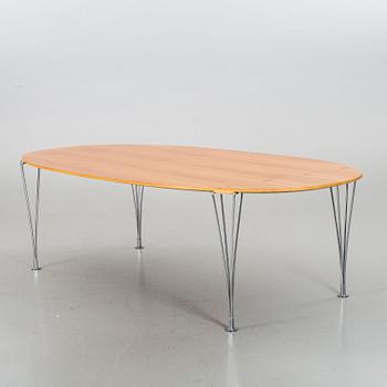 A BRUNO MATHSSON & PIET HEIN "SUPERELLIPSE" TABLE, Fritz Hansen, Denmark.