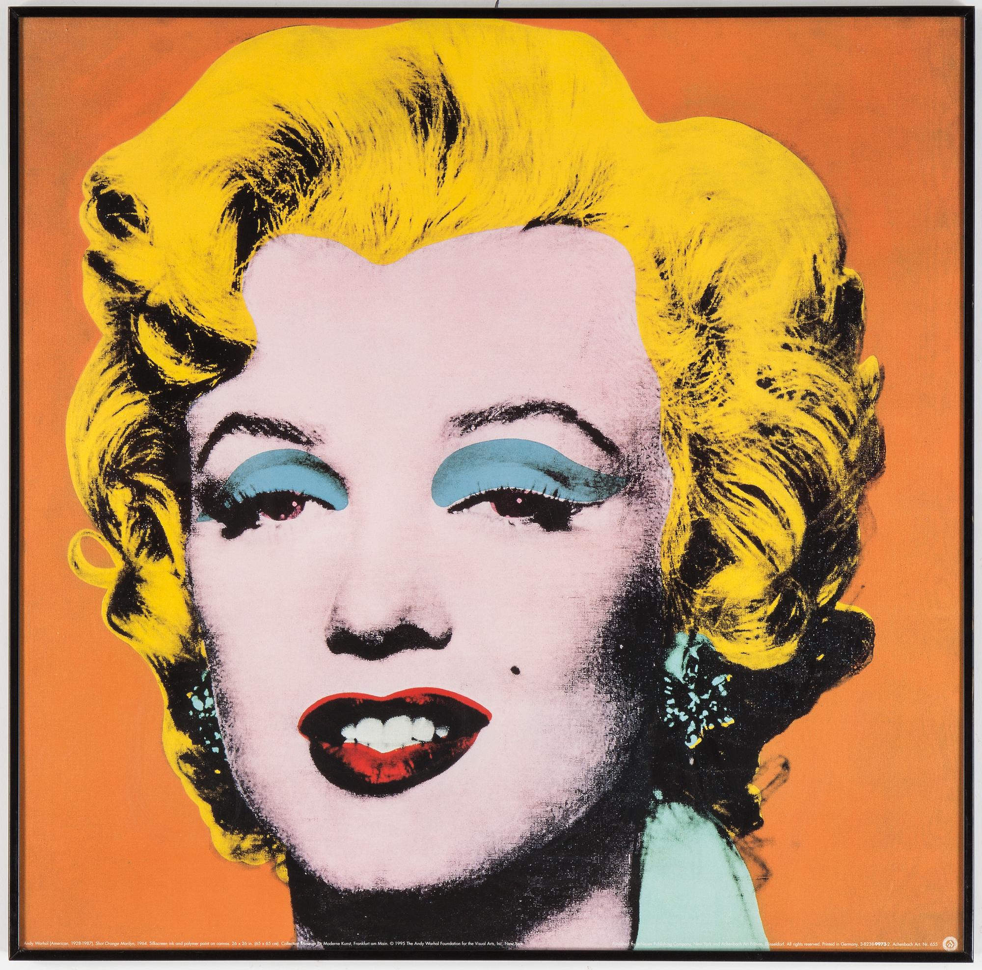 ANDY WARHOL, efter, offsetlitografi / poster, "Marilyn Monroe". Andy Warhol Foundation, 1995.