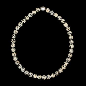 COLLIER, 3st samt lås, 18k guld samt vitguld, Ole Lynggaard, 1900-talets slut.