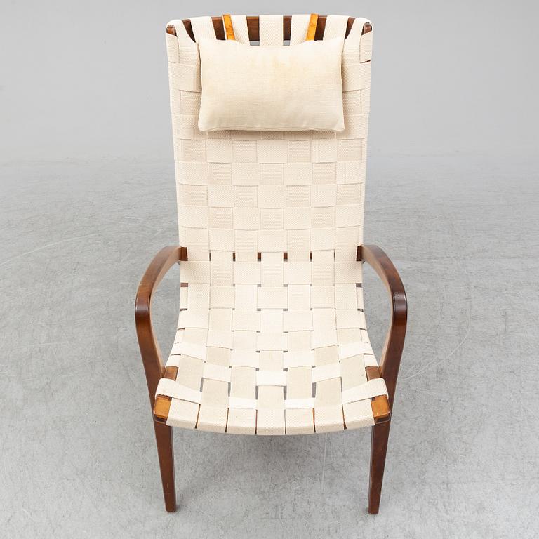 BRUNO MATHSSON, fåtölj, "Gräshoppan", Mathsson International, 1992.