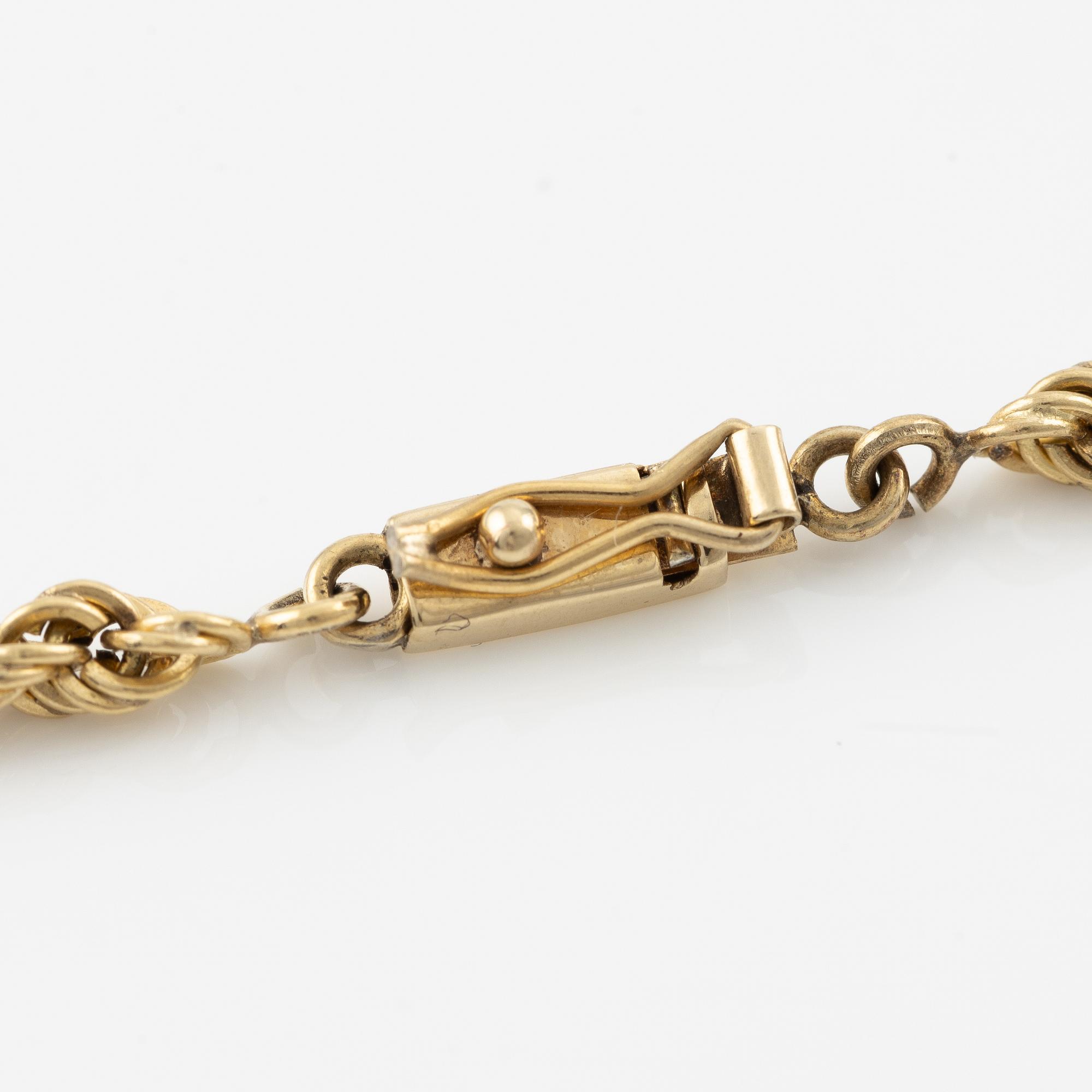 Collier, 18K guld, cordellänk.