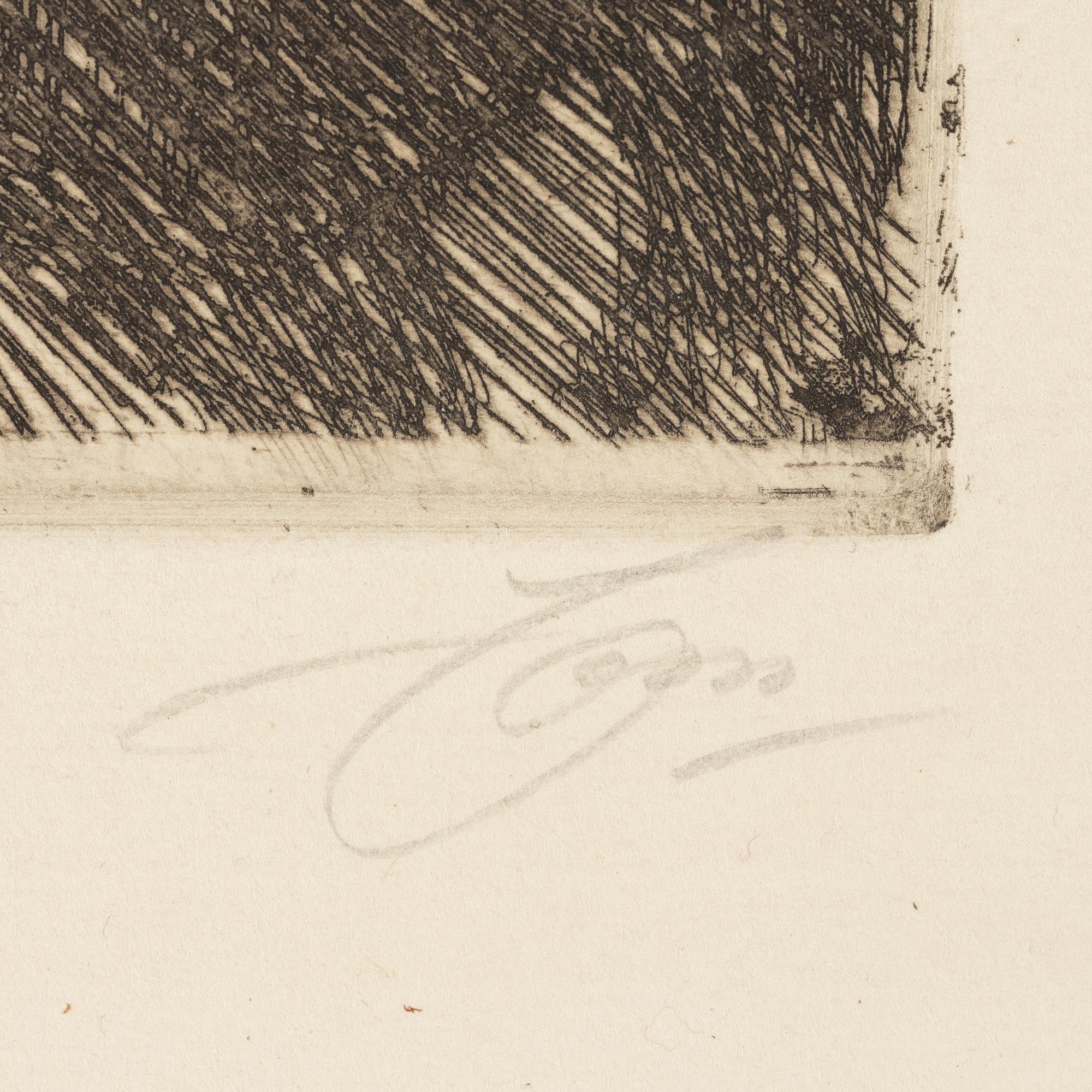 Anders Zorn, etching, 1917, signed in pencil.