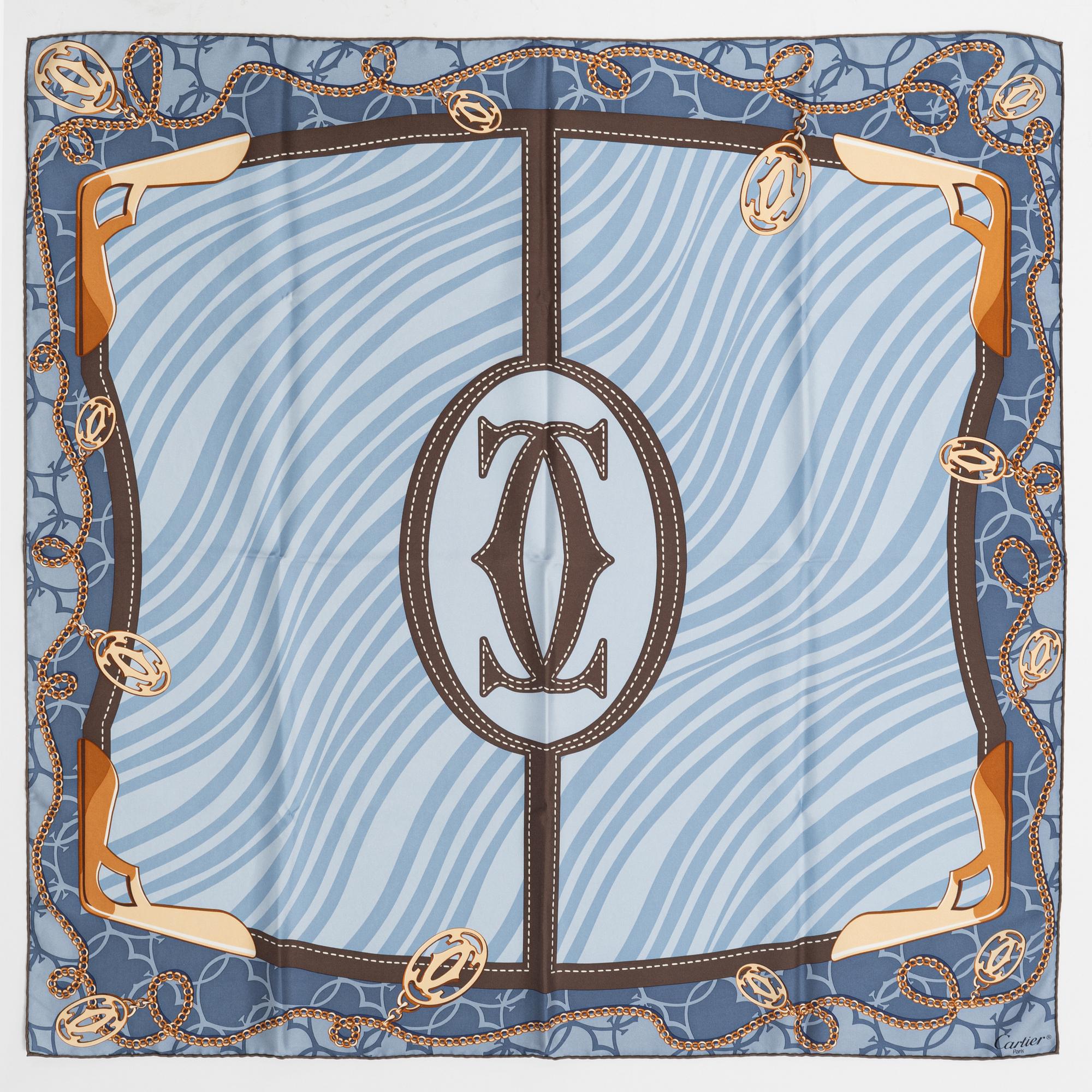 Cartier, a twill silk scarf.