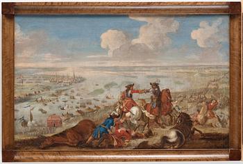 Johan Philip Lemke (Lembke) Attributed to, King Charles XII of Sweden crossing the Dûna in 1701.