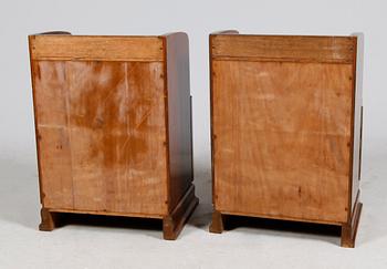 SÄNGBORD, 1 par, art déco, 1920-/1930-tal.