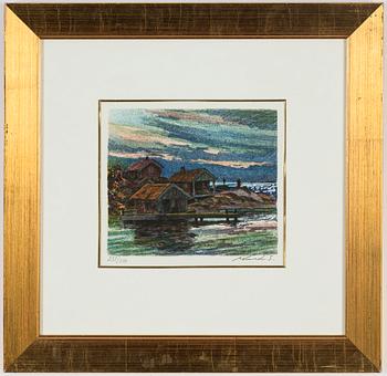 Roland Svensson, färglitografi, signerad och numrerad 251/350.
