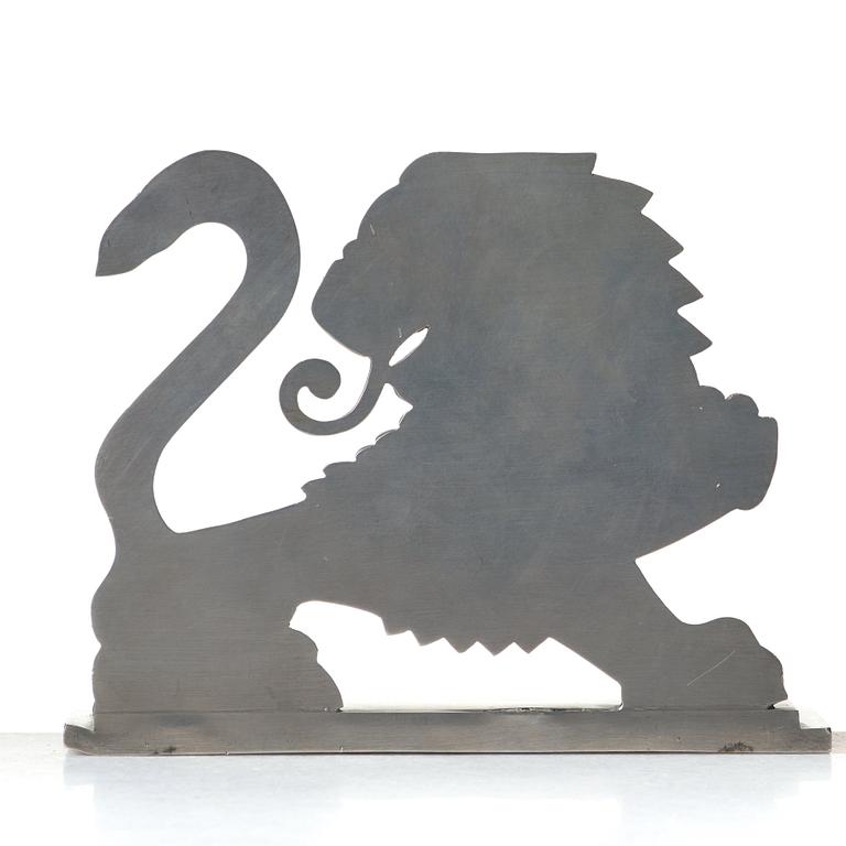 Anna Petrus, a pewter bookend for Svenskt Tenn, Stockholm, 1930.