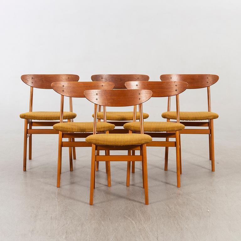 Stolar, 6 st Farstrup Danmark för IKEA, "Monaco",1900-talets mitt.