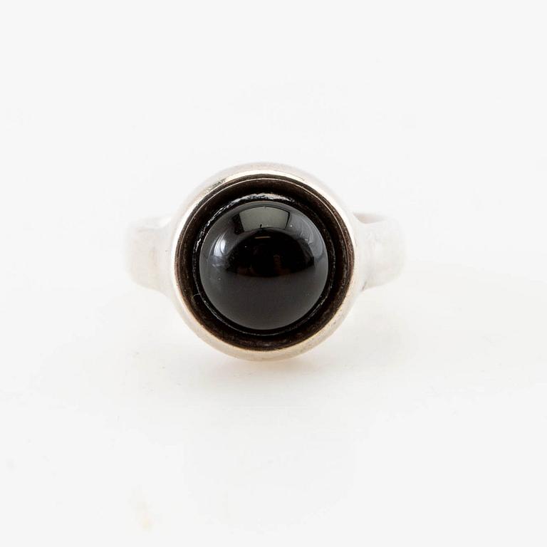 Georg Jensen, Regitze Overgaard, ring, silver and black stone.