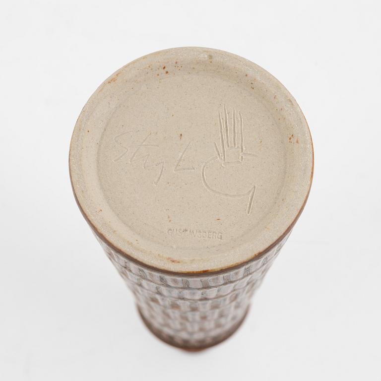 Stig Lindberg, a stoneware vase, Gustavsberg studio, Sweden 1963.