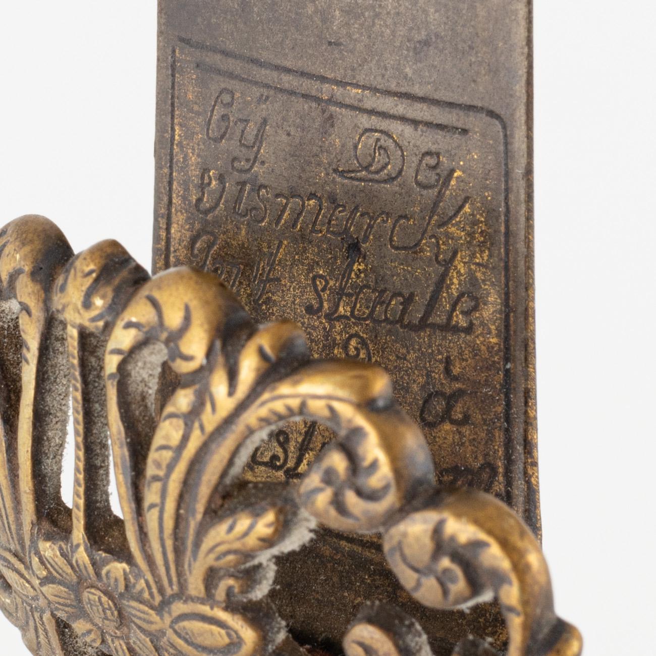 A rococo hunting sword, 18th Century.