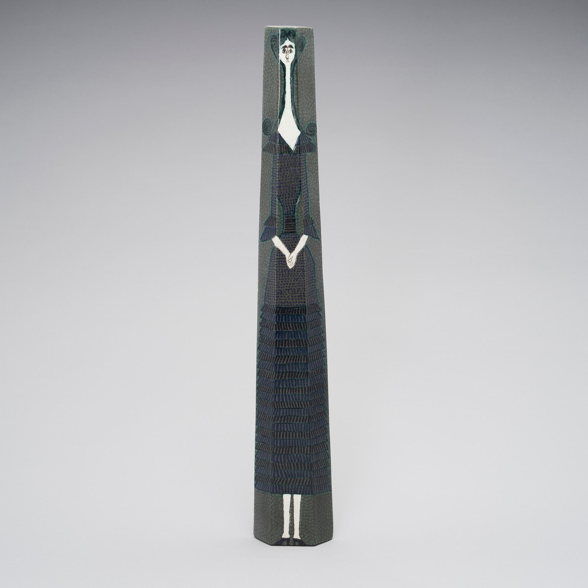 BIRGER KAIPIAINEN, A CERAMIC WALL RELIEF. Big doll. Signed Kaipiainen R Sweden.