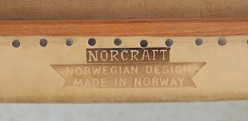 An Arne Tidemand Ruud teak and leather easy chair, by Norcraft,