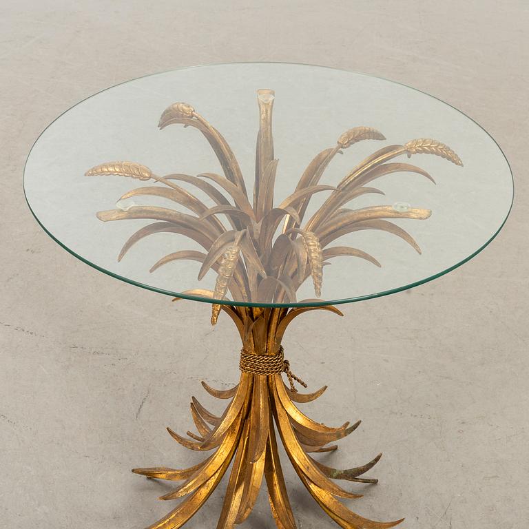 A GLASS TOP SIDE TABLE , PROBABLY HANS KÖGL, 1960-70'S.