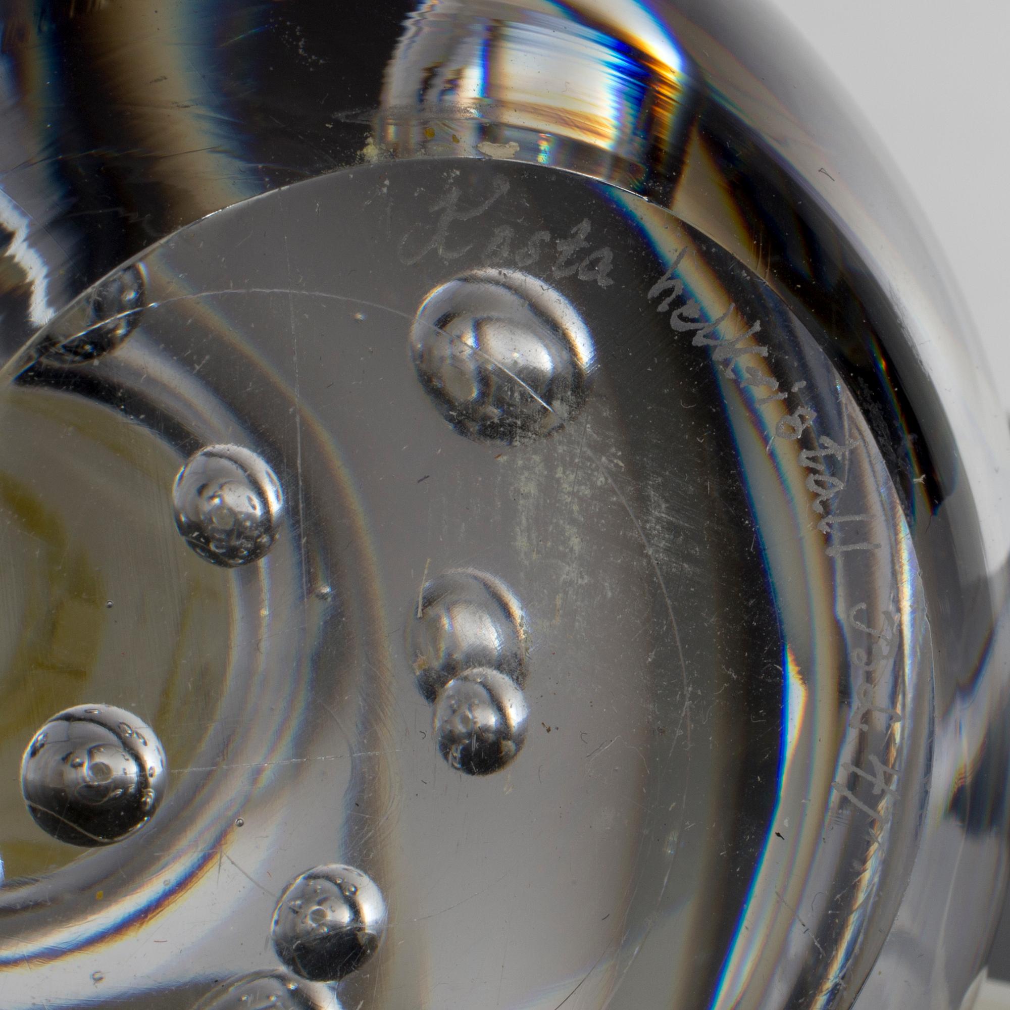 BORDSLAMPA, glas, Kosta 1960-tal.