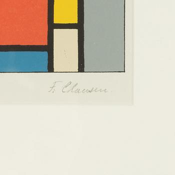 Franciska Clausen,"Composition neoplasticiste (Hommage á Mondrian)".
