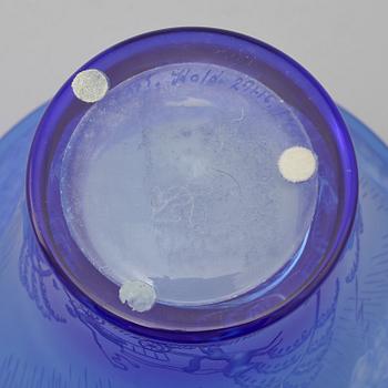 SKÅL, glas, Edward Hald, Orrefors, 1970-tal.