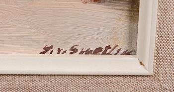 GEORGES VON SWETLIK, munaöljytempera kankaalle, signeerattu.