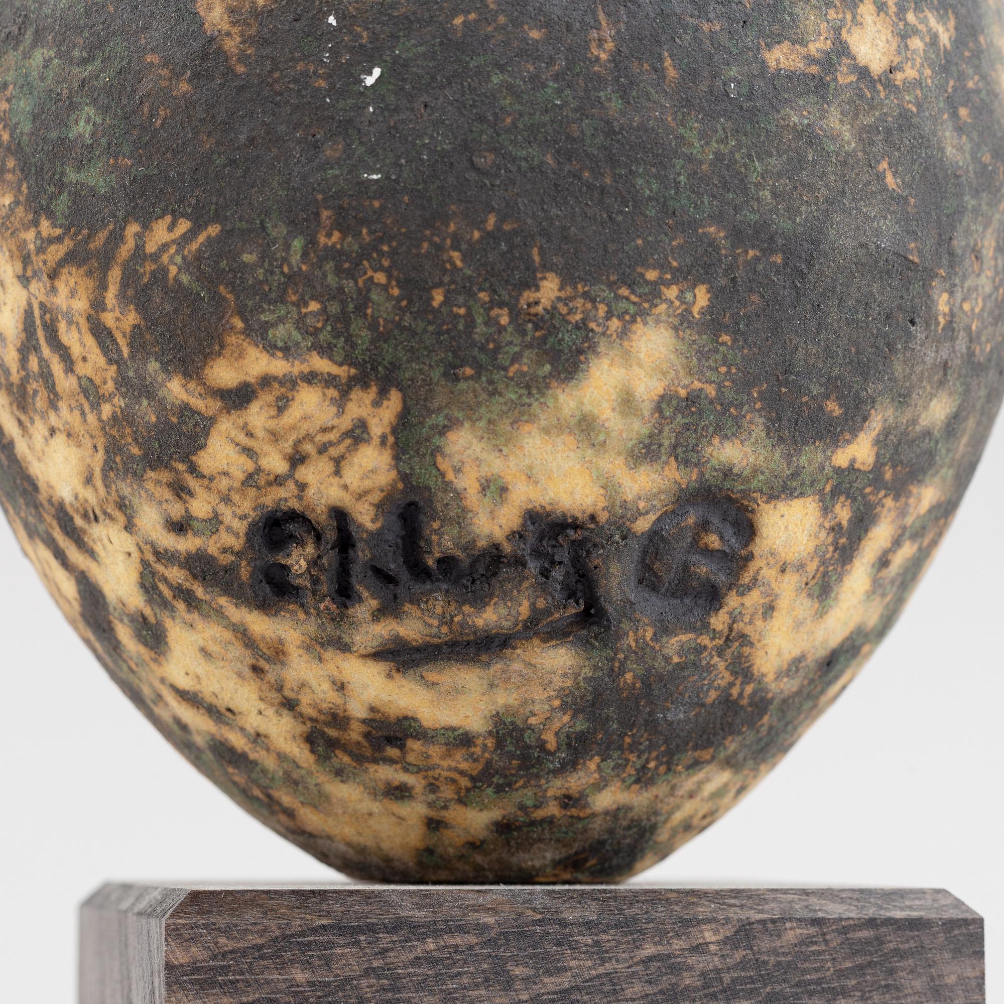 A stoneware sculpture by Alf Ekberg, signed.