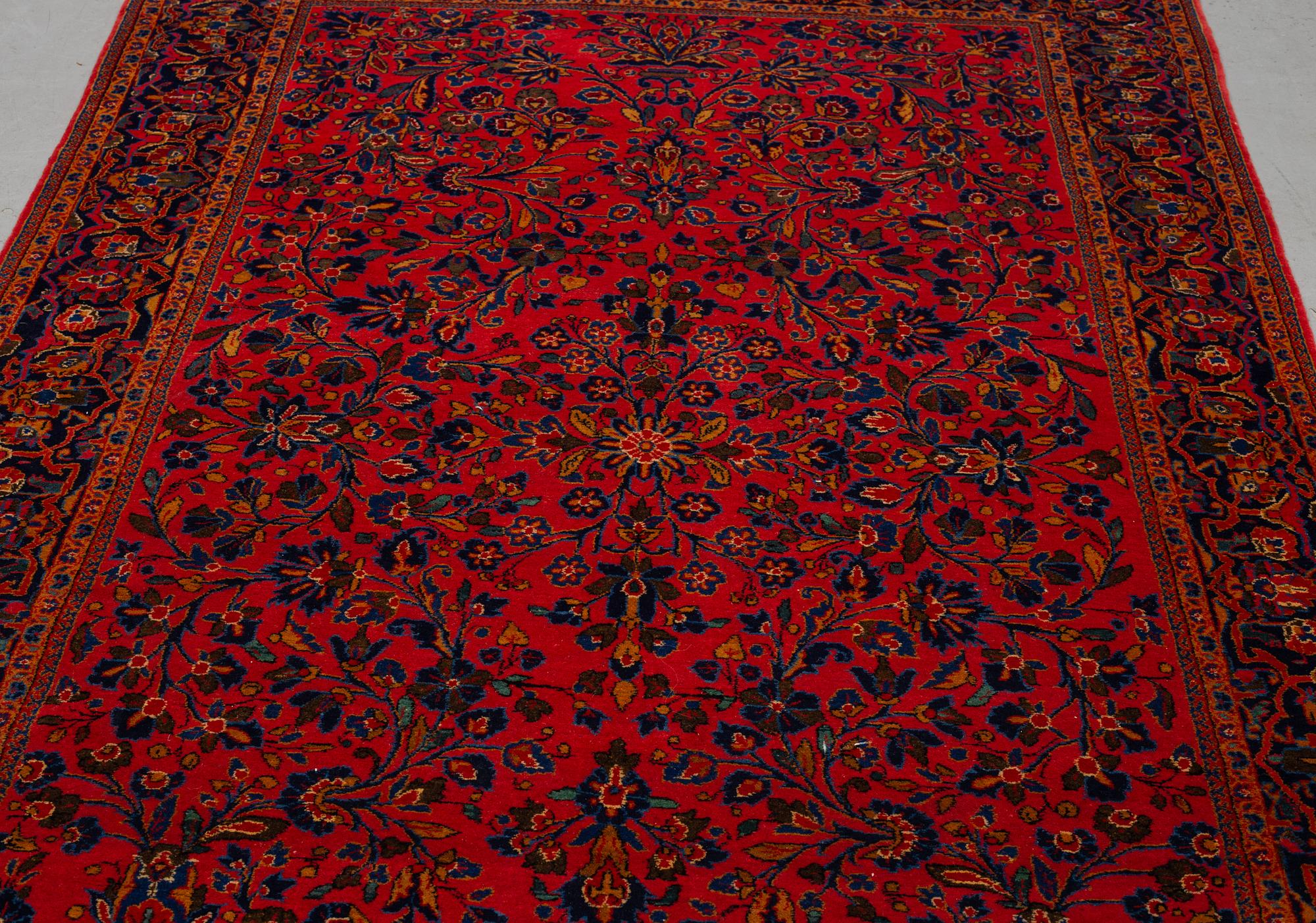 Matta, semiantik Keshan, ca 210 x 130,5-134 cm.