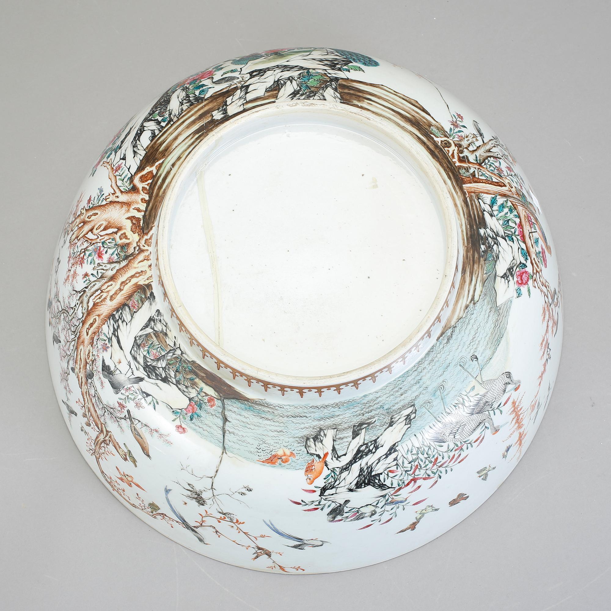BÅLSKÅL, porslin, Qianlong, Kina 1700-tal.