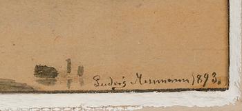 CARL LUDWIG FERDINAND MESSMANN, akvarell, sign och dat 1893.