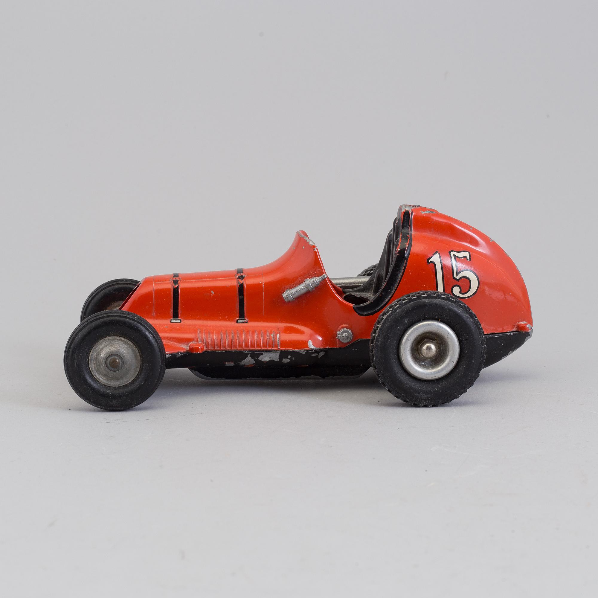 A THIMBLE DROME TETHER CHAMPION RACING CAR, Roy Cox, aluminium, 1950s.