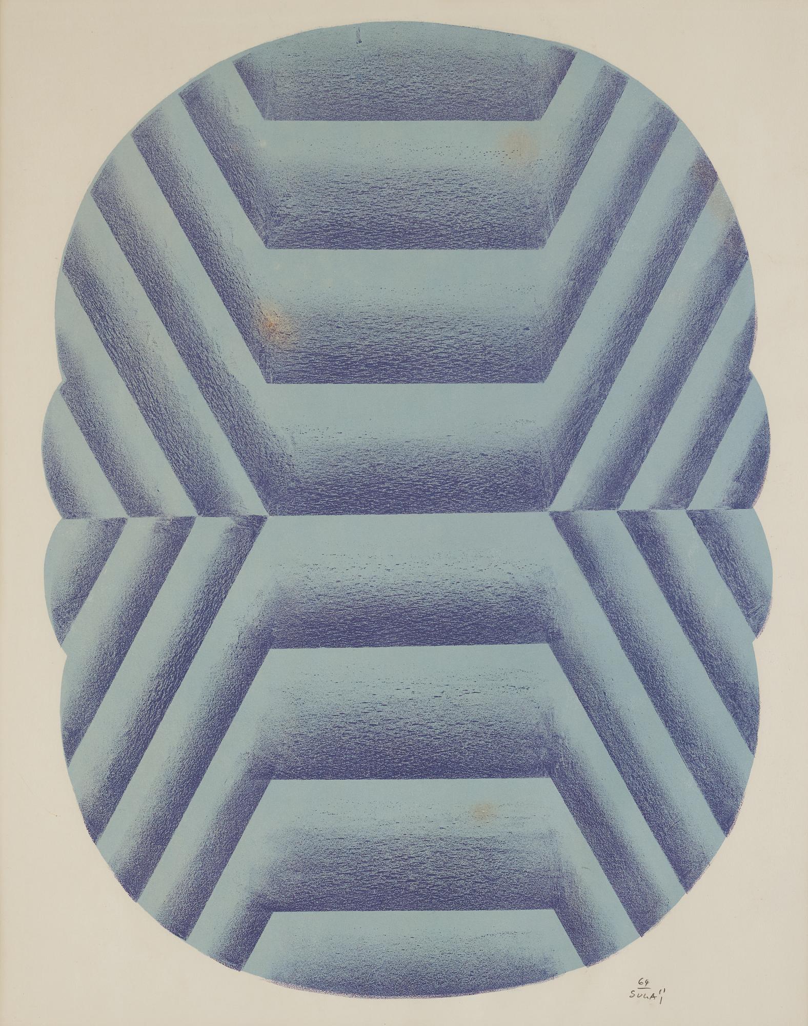 KUMI SUGAI, lithograph in color, signed and dated -64.