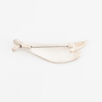 Lapponia, örhängen, ett par samt två ringar och brosch, silver.