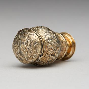 Hans Petter Vogt, luktdosa, silver, (verksam i Kristianstad 1752-1804). Rokoko.