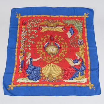 Hermès, scarf, "1789 Liberté Égalité Fraternité".