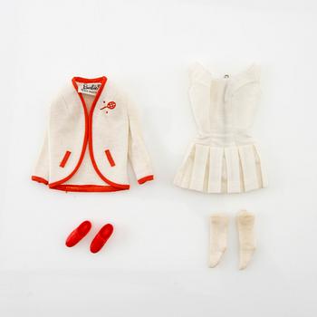 Barbie clothes 5 sets. Vintage including "American Airlines stewardess" Mattel 1960s. "Tennis anyone?" Mattel 1960s.