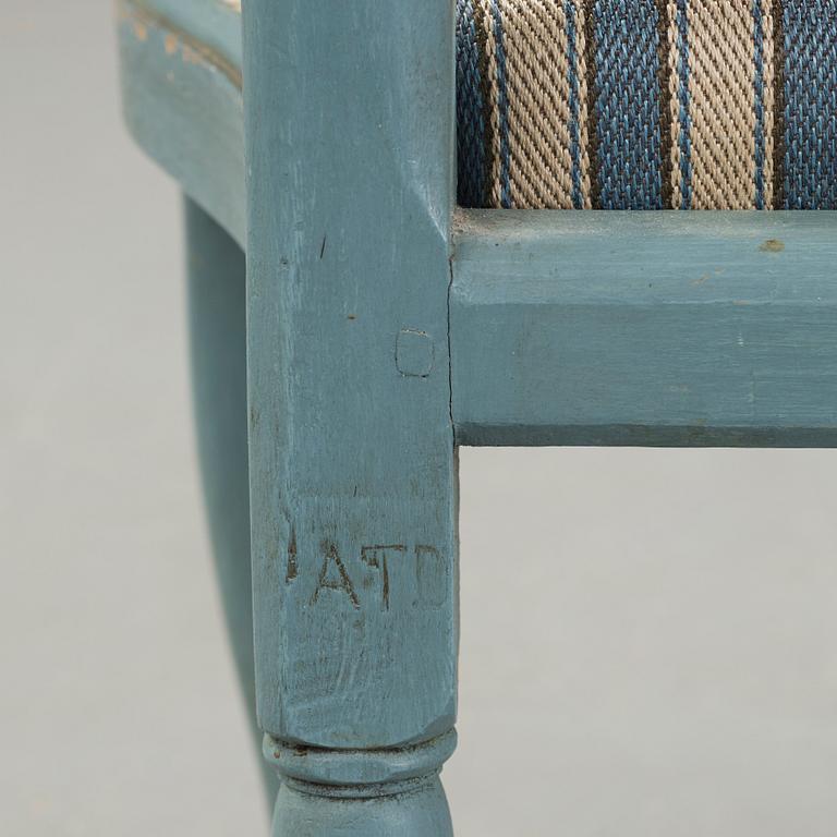 Eleven Swedish Rococo 18th century chairs.