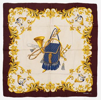 Céline, two silk scarves.