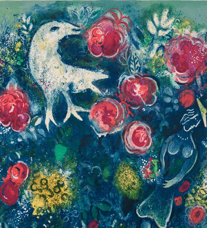 Marc Chagall After, 'La Baie des Anges au bouquet de roses'  from: "Nice et la Côte d 'Azur".